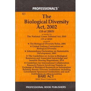 Professional's The Biological Diversity Act, 2002 Bare Act
